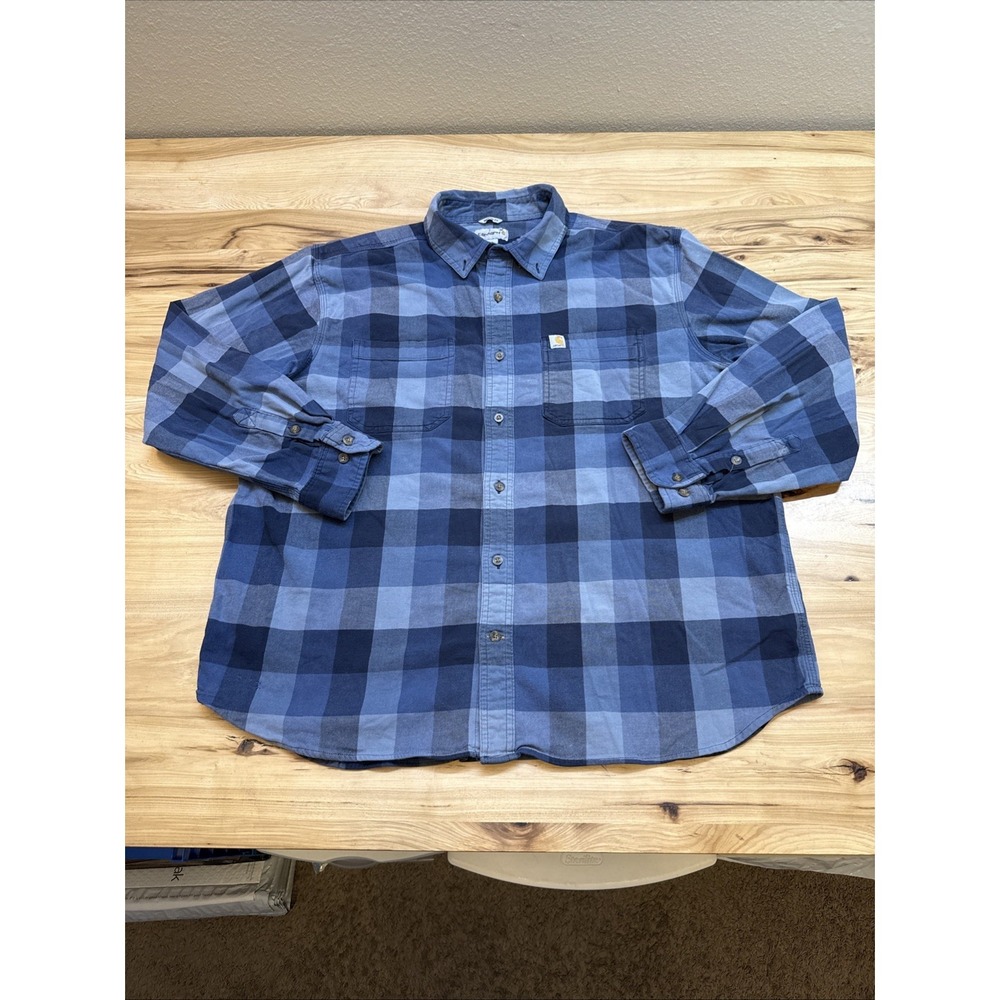 Carhartt 104448 Men's Rugged Flex Relaxed Fit Long Sleeve Flannel Shirt Size 2XL